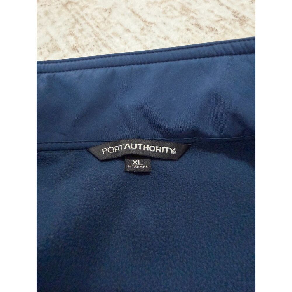 Port Authority Navy Blue Soft Shell Full Zip Fleece Lined Jacket Men's XL - Picture 3 of 10